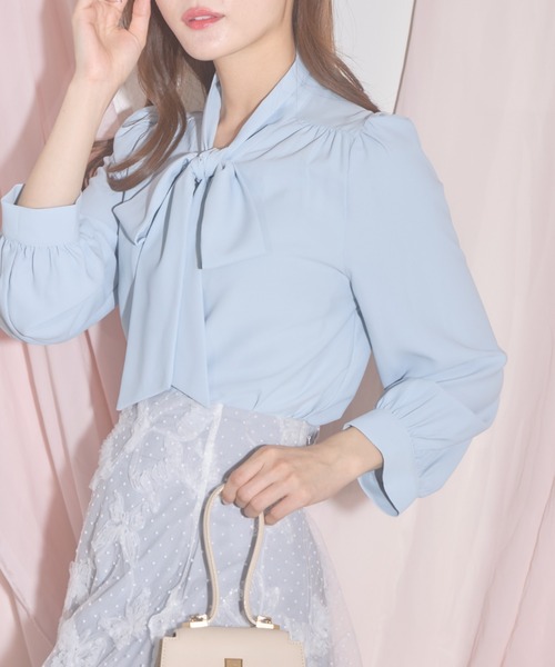 ZOZO限定再販】ボウタイりぼん長袖ブラウス（シャツ/ブラウス