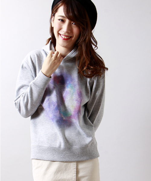 WEGO（ウィゴー）の「WEGO/ファンタジーパーカー（パーカー・レディース・オフホワイト/ホワイト系その他/杢グレー/ライトピンク・FREE）」の3枚目の写真