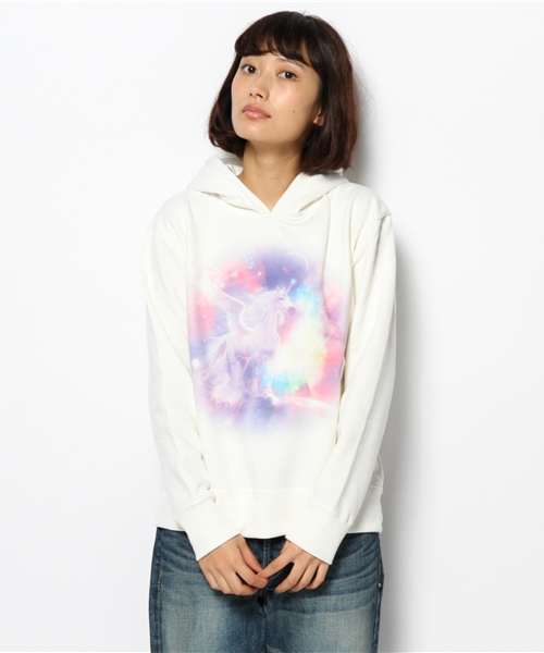 WEGO（ウィゴー）の「WEGO/ファンタジーパーカー（パーカー・レディース・オフホワイト/ホワイト系その他/杢グレー/ライトピンク・FREE）」の13枚目の写真