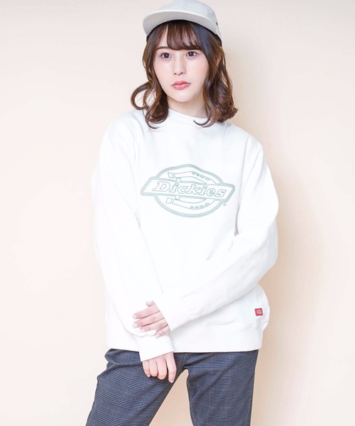 Dickies（ディッキーズ）の「【DICKIES/ディッキーズ】裏毛ロゴプリントスウェット/トレーナー　ビッグブランドロゴプリント（スウェット・レディース・イエロー/ホワイト/ブラック・LARGE/MEDIUM）」の2枚目の写真