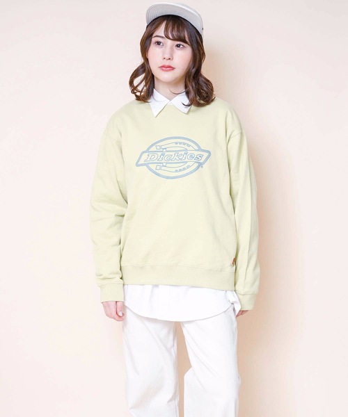 Dickies（ディッキーズ）の「【DICKIES/ディッキーズ】裏毛ロゴプリントスウェット/トレーナー　ビッグブランドロゴプリント（スウェット・レディース・イエロー/ホワイト/ブラック・LARGE/MEDIUM）」の3枚目の写真