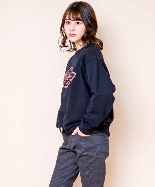 Dickies（ディッキーズ）の「【DICKIES/ディッキーズ】裏毛ロゴプリントスウェット/トレーナー　ビッグブランドロゴプリント（スウェット・レディース・イエロー/ホワイト/ブラック・LARGE/MEDIUM）」の12枚目の写真