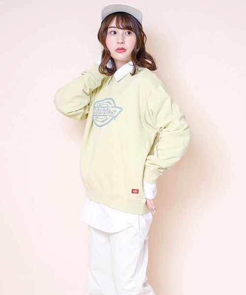 Dickies（ディッキーズ）の「【DICKIES/ディッキーズ】裏毛ロゴプリントスウェット/トレーナー　ビッグブランドロゴプリント（スウェット・レディース・イエロー/ホワイト/ブラック・LARGE/MEDIUM）」の17枚目の写真