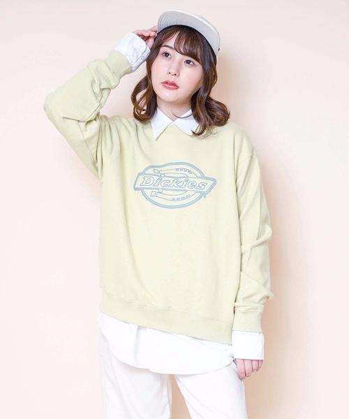 Dickies（ディッキーズ）の「【DICKIES/ディッキーズ】裏毛ロゴプリントスウェット/トレーナー　ビッグブランドロゴプリント（スウェット・レディース・イエロー/ホワイト/ブラック・LARGE/MEDIUM）」の16枚目の写真