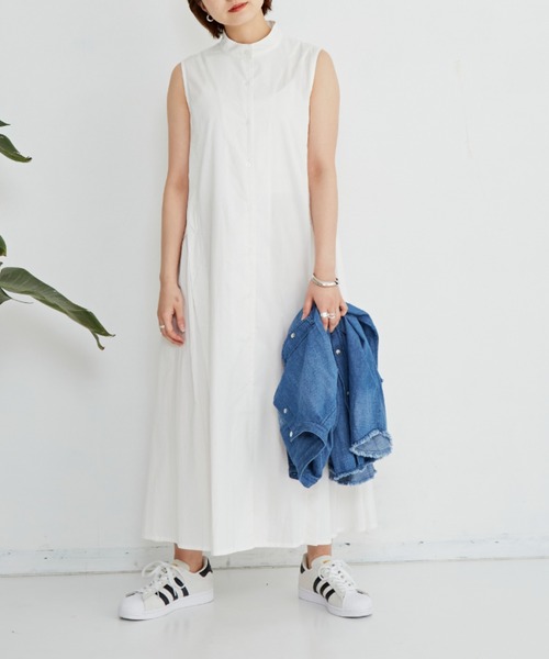 バックギャザーノースリーブシャツワンピース ワンピース Aic エーアイシー のファッション通販 Zozotown