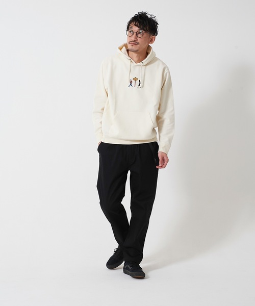 OUTDOOR PRODUCTS（アウトドアプロダクツ）の「防シワポンチ刺繍プルＰＫ パーカー　ワンポイント刺繍（パーカー・メンズ・ブラック/カーキ/パープル/アイボリー・MEDIUM/LARGE/X-LARGE）」の7枚目の写真