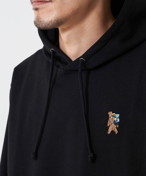 OUTDOOR PRODUCTS（アウトドアプロダクツ）の「防シワポンチ刺繍プルＰＫ パーカー　ワンポイント刺繍（パーカー・メンズ・ブラック/カーキ/パープル/アイボリー・MEDIUM/LARGE/X-LARGE）」の15枚目の写真