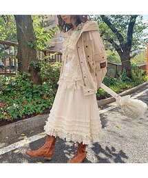ピンクハウス　フード付チュニック　スカートやパンツに組み合わせても素敵です‼︎ PINK HOUSE（ピンクハウス）の「ドットチュールスカート