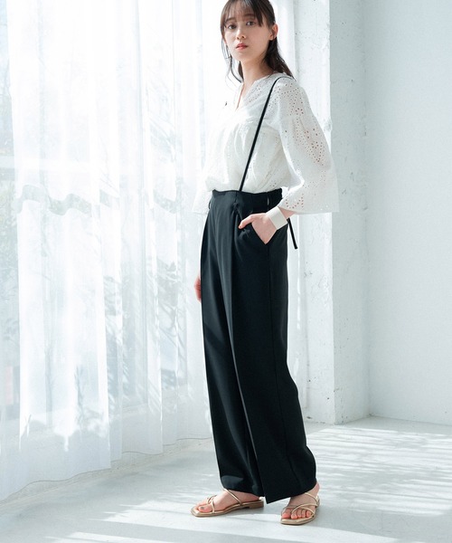 VIS（ビス）の「【美人百花7月号掲載】エンブロイダリーレースブラウス（シャツ/ブラウス・レディース・ブラック/ホワイト/グリーン系その他/パープル系その他・FREE）」の19枚目の写真