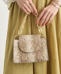 earth music&ecology | スクエアチェーンミニバッグ　＊(ハンドバッグ)