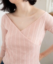 mangata | Cache-coeur knit tee(Tシャツ/カットソー)