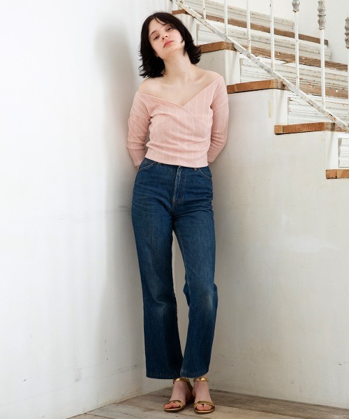 mangata（モンガータ）の「Cache-coeur knit tee（Tシャツ/カットソー・レディース・ピンク・FREE）」の3枚目の写真