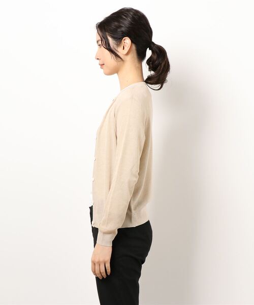 KOBE LETTUCE(コウベレタス)の「シェルボタンシアーカーディガン(カーディガン/ボレロ・レディース・オフホワイト/ベージュ/ブルー/ブラック・FREE)」の6枚目の写真