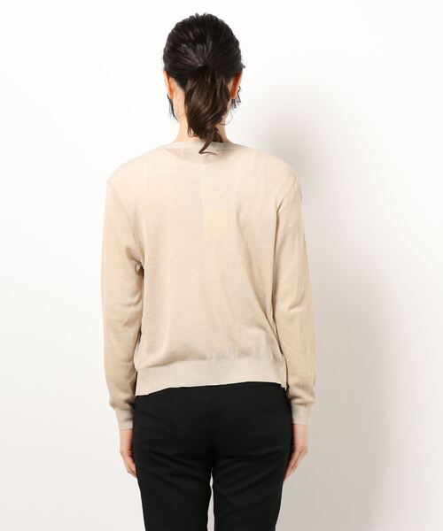 KOBE LETTUCE(コウベレタス)の「シェルボタンシアーカーディガン(カーディガン/ボレロ・レディース・オフホワイト/ベージュ/ブルー/ブラック・FREE)」の5枚目の写真