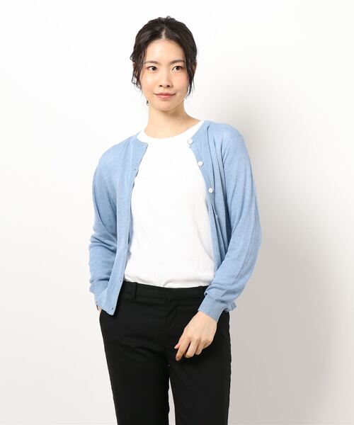 KOBE LETTUCE(コウベレタス)の「シェルボタンシアーカーディガン(カーディガン/ボレロ・レディース・オフホワイト/ベージュ/ブルー/ブラック・FREE)」の12枚目の写真