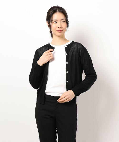 KOBE LETTUCE(コウベレタス)の「シェルボタンシアーカーディガン(カーディガン/ボレロ・レディース・オフホワイト/ベージュ/ブルー/ブラック・FREE)」の13枚目の写真