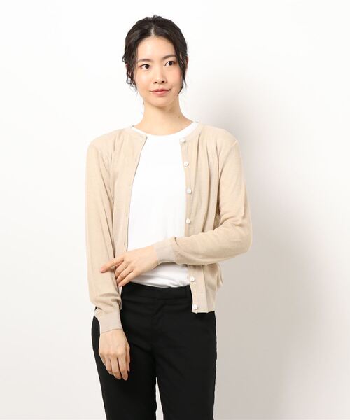 KOBE LETTUCE(コウベレタス)の「シェルボタンシアーカーディガン(カーディガン/ボレロ・レディース・オフホワイト/ベージュ/ブルー/ブラック・FREE)」の14枚目の写真