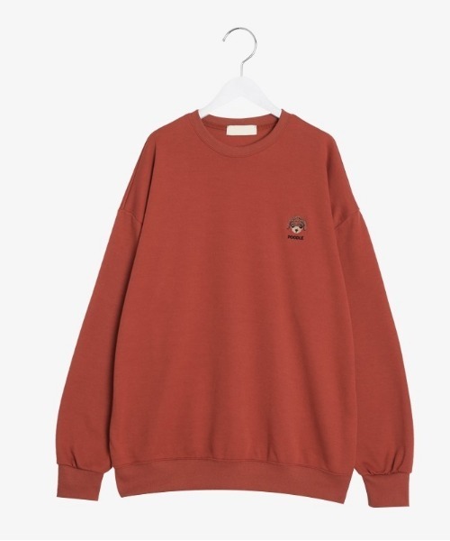 SONA（ソナ）の「SONYUNARA パピー刺繍トレーナー 10colors（スウェット・レディース・スカイブルー/ブラック/ベージュ/ブラウン/レッド/ブルー/グリーン/ミント/クリーム/ライトパープル・FREE）」の10枚目の写真