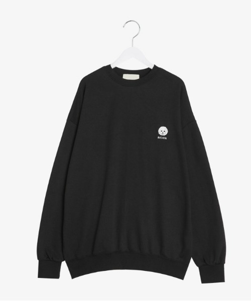 SONA（ソナ）の「SONYUNARA パピー刺繍トレーナー 10colors（スウェット・レディース・スカイブルー/ブラック/ベージュ/ブラウン/レッド/ブルー/グリーン/ミント/クリーム/ライトパープル・FREE）」の2枚目の写真