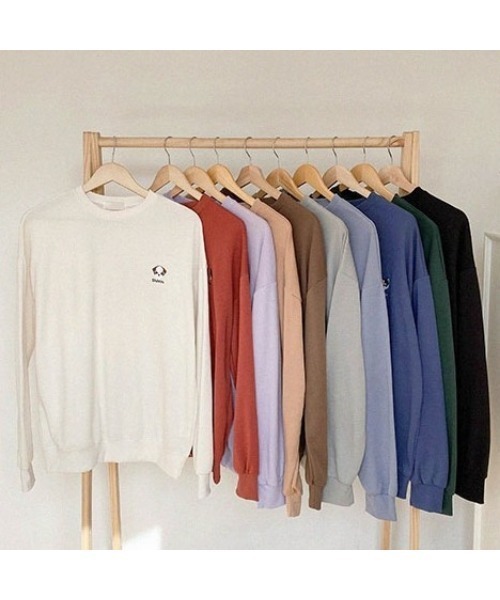 SONA（ソナ）の「SONYUNARA パピー刺繍トレーナー 10colors（スウェット・レディース・スカイブルー/ブラック/ベージュ/ブラウン/レッド/ブルー/グリーン/ミント/クリーム/ライトパープル・FREE）」の13枚目の写真