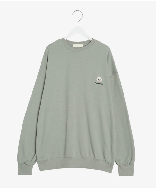 SONA（ソナ）の「SONYUNARA パピー刺繍トレーナー 10colors（スウェット・レディース・スカイブルー/ブラック/ベージュ/ブラウン/レッド/ブルー/グリーン/ミント/クリーム/ライトパープル・FREE）」の14枚目の写真