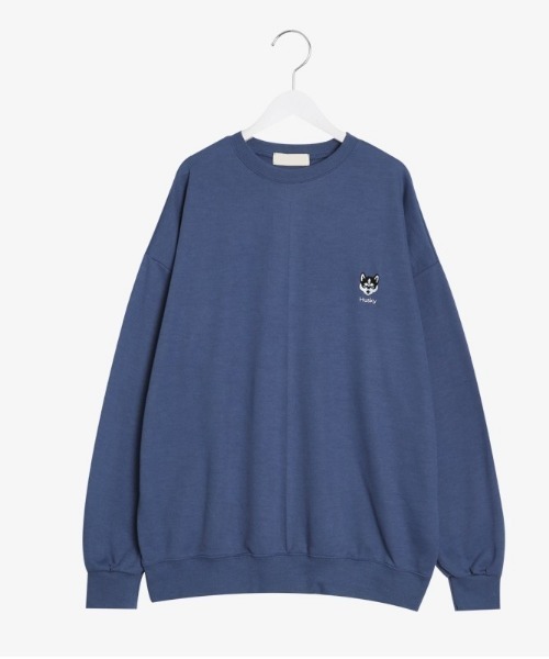 SONA（ソナ）の「SONYUNARA パピー刺繍トレーナー 10colors（スウェット・レディース・スカイブルー/ブラック/ベージュ/ブラウン/レッド/ブルー/グリーン/ミント/クリーム/ライトパープル・FREE）」の12枚目の写真