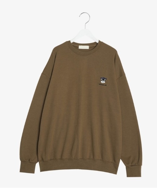 SONA（ソナ）の「SONYUNARA パピー刺繍トレーナー 10colors（スウェット・レディース・スカイブルー/ブラック/ベージュ/ブラウン/レッド/ブルー/グリーン/ミント/クリーム/ライトパープル・FREE）」の17枚目の写真