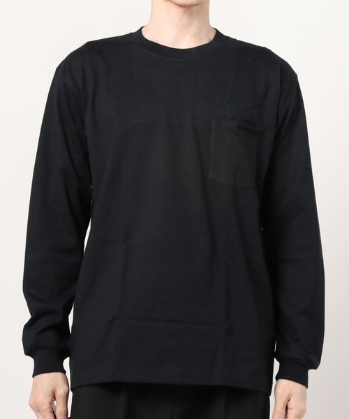 HANES（ヘインズ）の「Hanes/ヘインズ　ビーフィーポケットロングスリーブTシャツ（Tシャツ/カットソー・メンズ・ホワイト/グレー/ブラック・MEDIUM/X-LARGE/LARGE）」の7枚目の写真