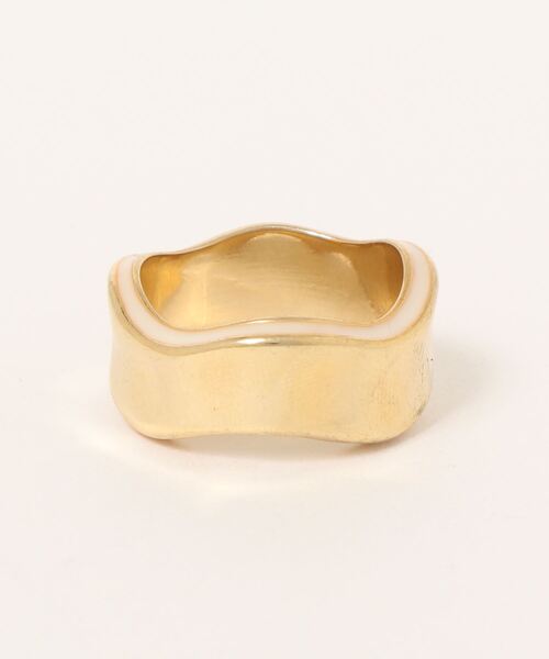 mauve BY STELLAR（モーブバイステラ）の「ウェーブインカラーリング（リング・レディース・ネイビー/イエロー/ホワイト/ピンク・FREE）」の2枚目の写真