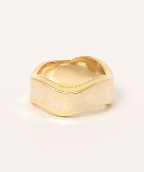 mauve BY STELLAR（モーブバイステラ）の「ウェーブインカラーリング（リング・レディース・ネイビー/イエロー/ホワイト/ピンク・FREE）」の3枚目の写真