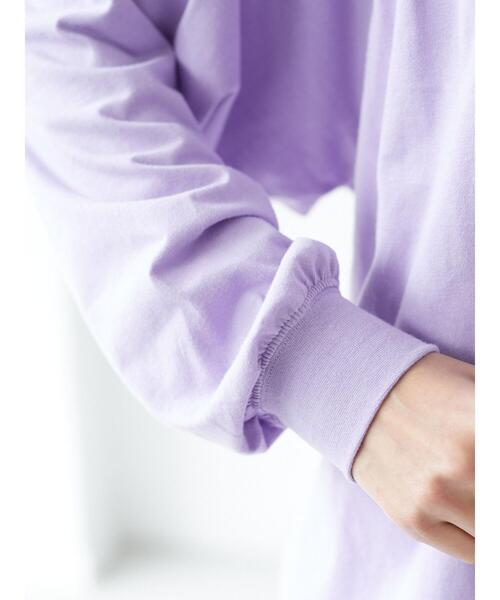 CRAFT STANDARD BOUTIQUE（クラフトスタンダードブティック）の「レイヤード風Tシャツ　＊（Tシャツ/カットソー・レディース・チャコールグレー/パープル/グリーン/アイボリー・FREE）」の22枚目の写真