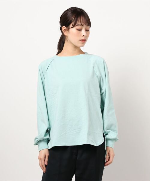 CRAFT STANDARD BOUTIQUE（クラフトスタンダードブティック）の「レイヤード風Tシャツ　＊（Tシャツ/カットソー・レディース・チャコールグレー/パープル/グリーン/アイボリー・FREE）」の5枚目の写真