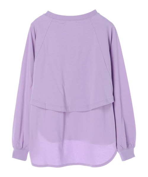 CRAFT STANDARD BOUTIQUE（クラフトスタンダードブティック）の「レイヤード風Tシャツ　＊（Tシャツ/カットソー・レディース・チャコールグレー/パープル/グリーン/アイボリー・FREE）」の7枚目の写真
