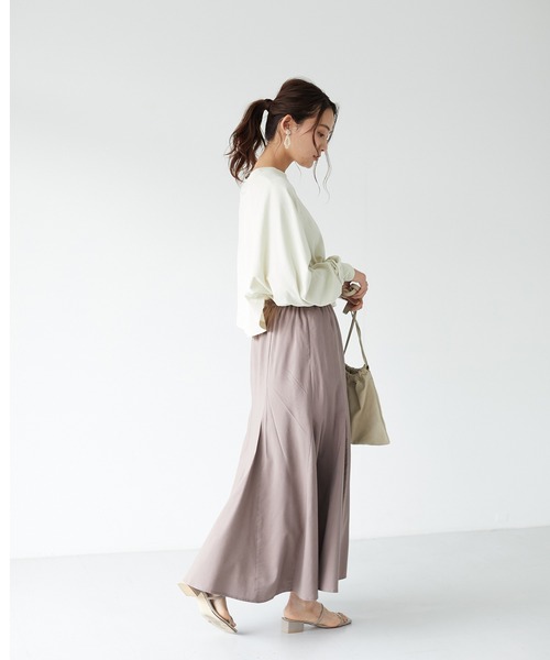 CRAFT STANDARD BOUTIQUE（クラフトスタンダードブティック）の「レイヤード風Tシャツ　＊（Tシャツ/カットソー・レディース・チャコールグレー/パープル/グリーン/アイボリー・FREE）」の12枚目の写真