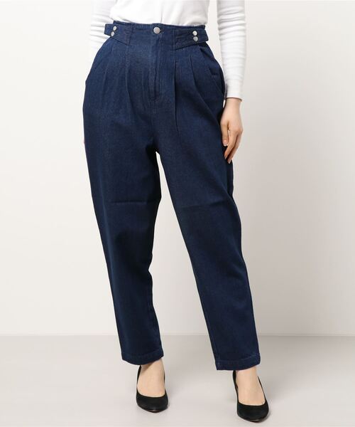 ehka sopo(エヘカソポ)の「デニムタックパンツ(その他パンツ・レディース・ホワイト/ブルー/ネイビー・フリ-)」の6枚目の写真