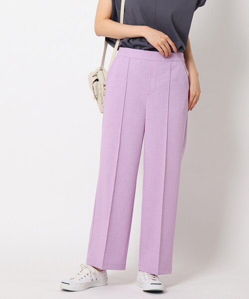 THE SHOP TK （ザ ショップ ティーケー ）の「◆【VERY6月号掲載】CARREMAN 美for ワイドパンツ（スーツパンツ・レディース・ベージュ/パープル/ベビーピンク/パープル系2・11/10/12/13/14）」の6枚目の写真