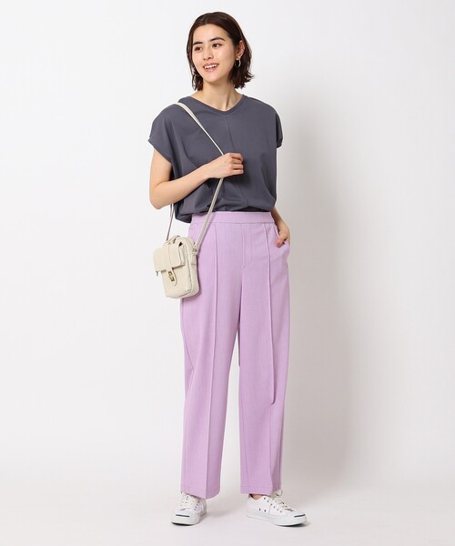 THE SHOP TK （ザ ショップ ティーケー ）の「◆【VERY6月号掲載】CARREMAN 美for ワイドパンツ（スーツパンツ・レディース・ベージュ/パープル/ベビーピンク/パープル系2・11/10/12/13/14）」の21枚目の写真
