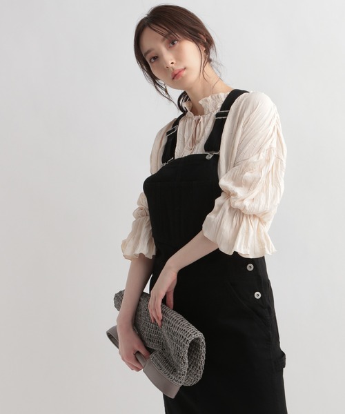Andemiu（アンデミュウ）の「デザインティアードブラウス948040（シャツ/ブラウス・レディース・ブラック/ベージュ/オフホワイト・FREE）」の16枚目の写真