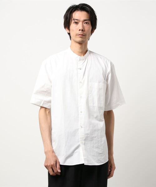 Morris & Sons（モリスアンドサンズ）の「【MORRIS & SONS】半袖バンドカラーシャツ MEN（シャツ/ブラウス・メンズ・ホワイト/ブラック/ベージュ・2/3）」の17枚目の写真