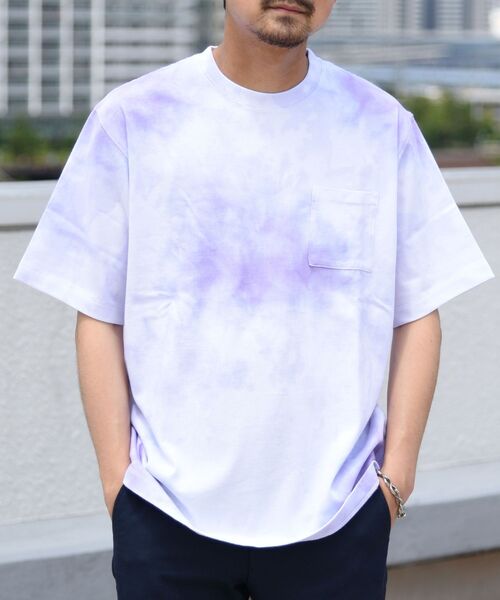 SCREEN STARS(スクリーンスターズ)の「SHIPS: SCREEN STARS タイダイ染め Tシャツ(Tシャツ/カットソー・メンズ・ライトグレー/ライトブルー/ピンク・SMALL/MEDIUM/LARGE)」の1枚目の写真