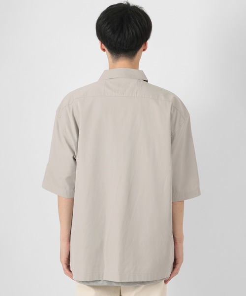 SMITH'S(スミス)の「【SMITH'S AMERICAN/スミスアメリカン】オーバーサイズ ツイルワーク半袖シャツ(シャツ/ブラウス・メンズ・アッシュグレー/ブラック/ベージュ・M/L/XL)」の5枚目の写真