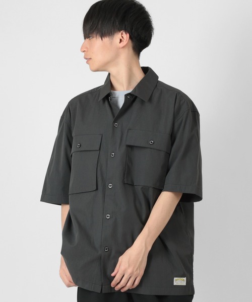 SMITH'S(スミス)の「【SMITH'S AMERICAN/スミスアメリカン】オーバーサイズ ツイルワーク半袖シャツ(シャツ/ブラウス・メンズ・アッシュグレー/ブラック/ベージュ・M/L/XL)」の21枚目の写真