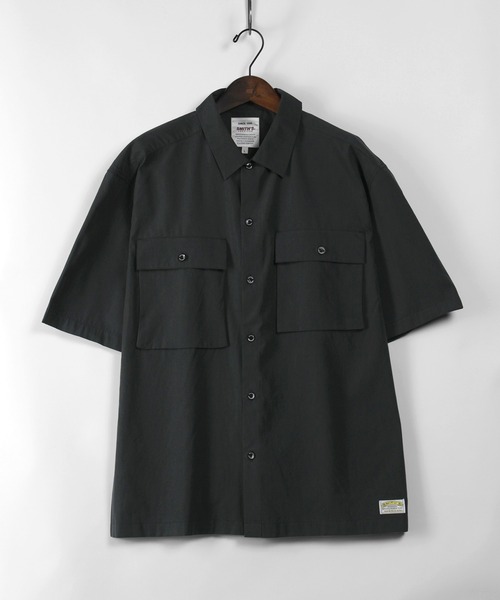 SMITH'S(スミス)の「【SMITH'S AMERICAN/スミスアメリカン】オーバーサイズ ツイルワーク半袖シャツ(シャツ/ブラウス・メンズ・アッシュグレー/ブラック/ベージュ・M/L/XL)」の20枚目の写真