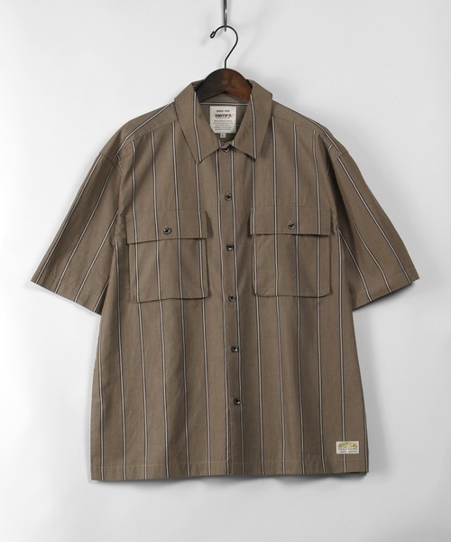 SMITH'S(スミス)の「【SMITH'S AMERICAN/スミスアメリカン】オーバーサイズ ツイルワーク半袖シャツ(シャツ/ブラウス・メンズ・アッシュグレー/ブラック/ベージュ・M/L/XL)」の16枚目の写真