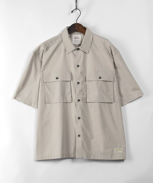 SMITH'S(スミス)の「【SMITH'S AMERICAN/スミスアメリカン】オーバーサイズ ツイルワーク半袖シャツ(シャツ/ブラウス・メンズ・アッシュグレー/ブラック/ベージュ・M/L/XL)」の18枚目の写真