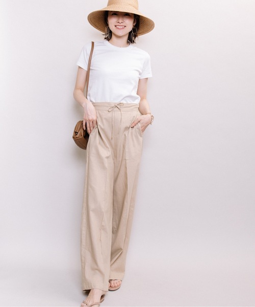 ELVENCE DEUX(エルベンスドゥ)の「レーヨンアサワイドPT(その他パンツ・レディース・ベージュ/ブルー/グリーン/キナリ・S/M/L)」の17枚目の写真