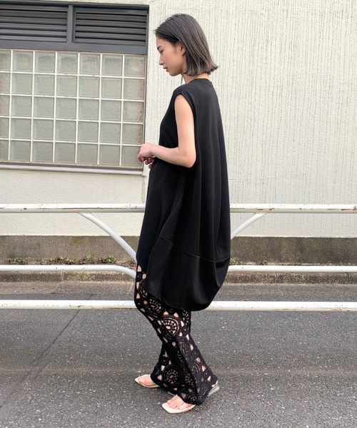 CIAOPANIC（チャオパニック）の「【SCENE by ciaopanic/シーン バイ チャオパニック】クロシェレースニットイージーパンツ/WEB・一部店舗限定（スラックス・レディース・ブラック/アイボリー・FREE）」の19枚目の写真