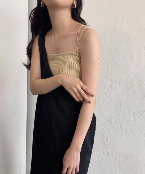 lawgy（ラウジー）の「rib knit camisole（キャミソール・レディース・ホワイト/ベージュ/ブラック・FREE）」の18枚目の写真