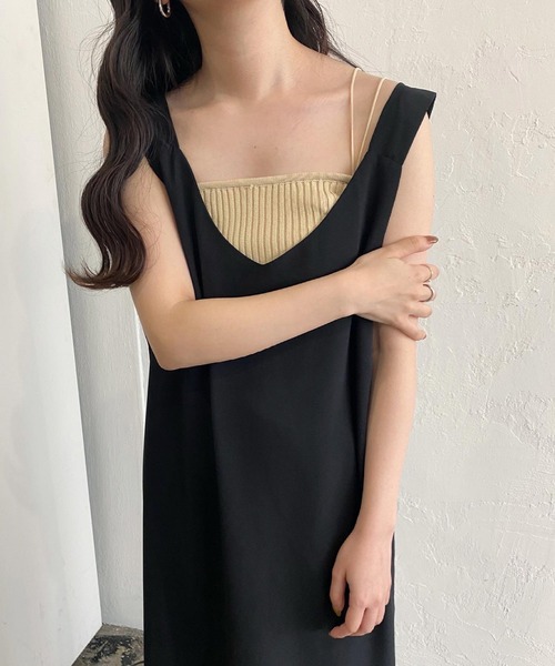 lawgy（ラウジー）の「rib knit camisole（キャミソール・レディース・ホワイト/ベージュ/ブラック・FREE）」の19枚目の写真