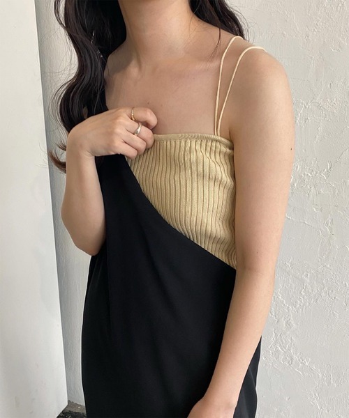 lawgy（ラウジー）の「rib knit camisole（キャミソール・レディース・ホワイト/ベージュ/ブラック・FREE）」の8枚目の写真